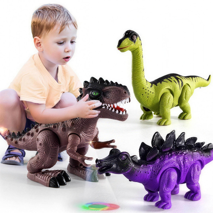 Dinosaure marchant interactif avec yeux lumineux