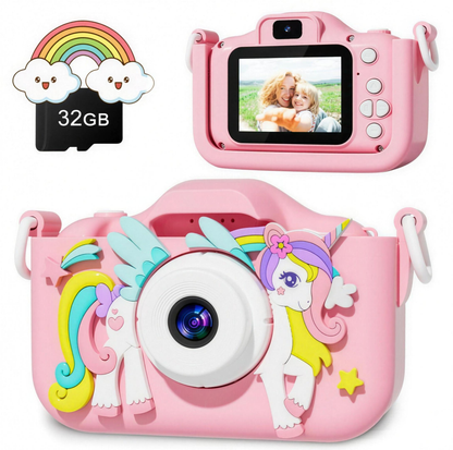 Appareil photo numérique enfant rose à motif licorne
