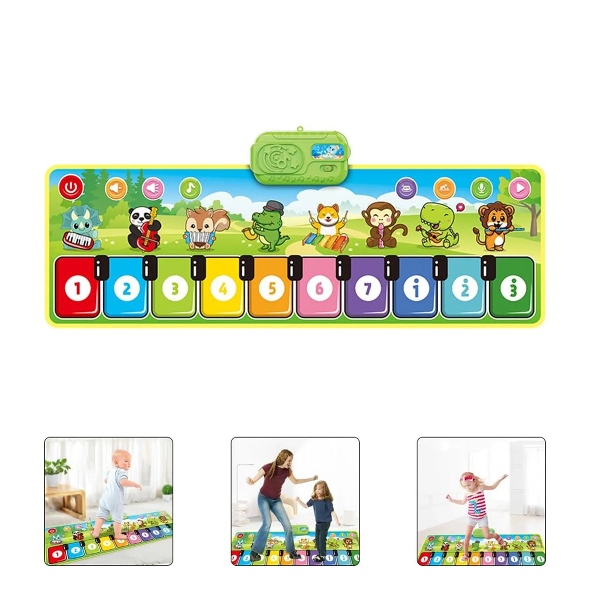 Tapis piano musical enroulé de façon compacte