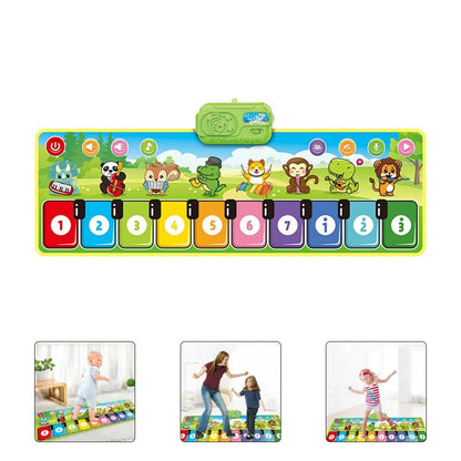 Tapis piano musical enroulé de façon compacte