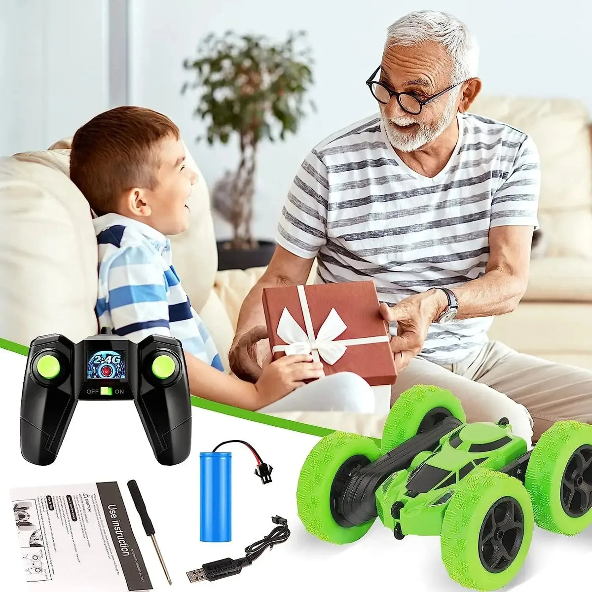 Voiture RC acrobatique, coloris disponibles