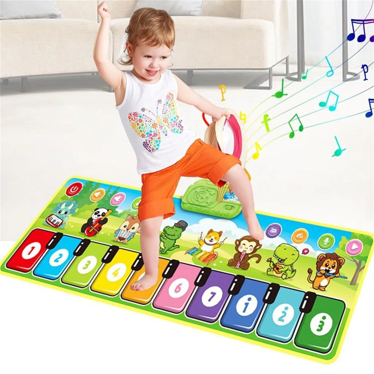 Tapis piano musical, design portable