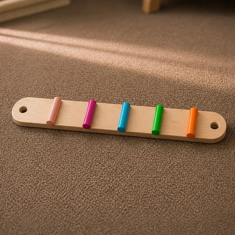 Gros plan sur les pierres à gué Montessori