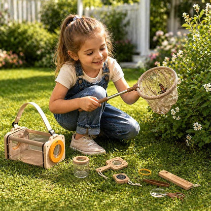 Détail des jumelles du kit explorateur nature Montessori