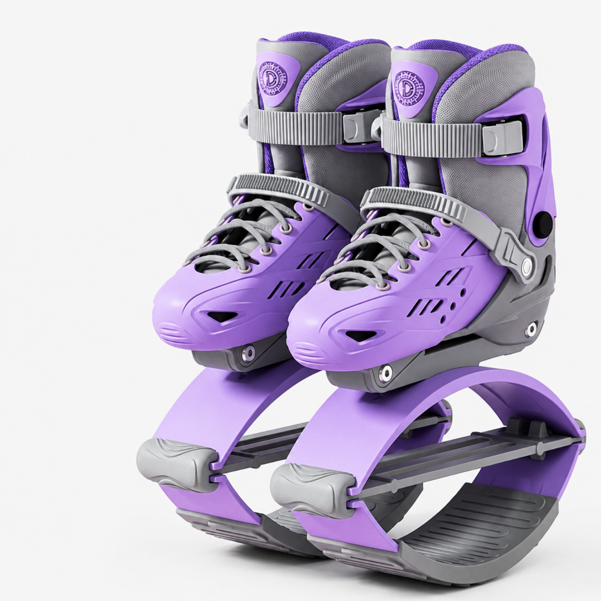 Chaussures kangourou bounce violettes, vue de face