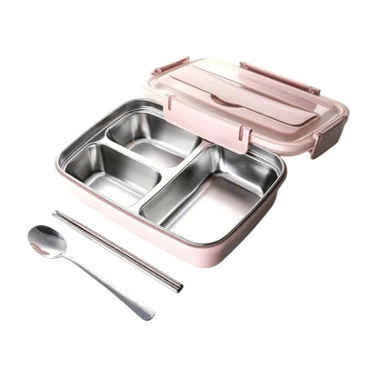 Lunchbox bento en acier inoxydable rose