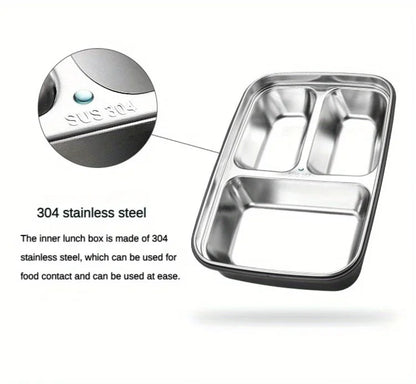 Détail des compartiments de la lunchbox bento