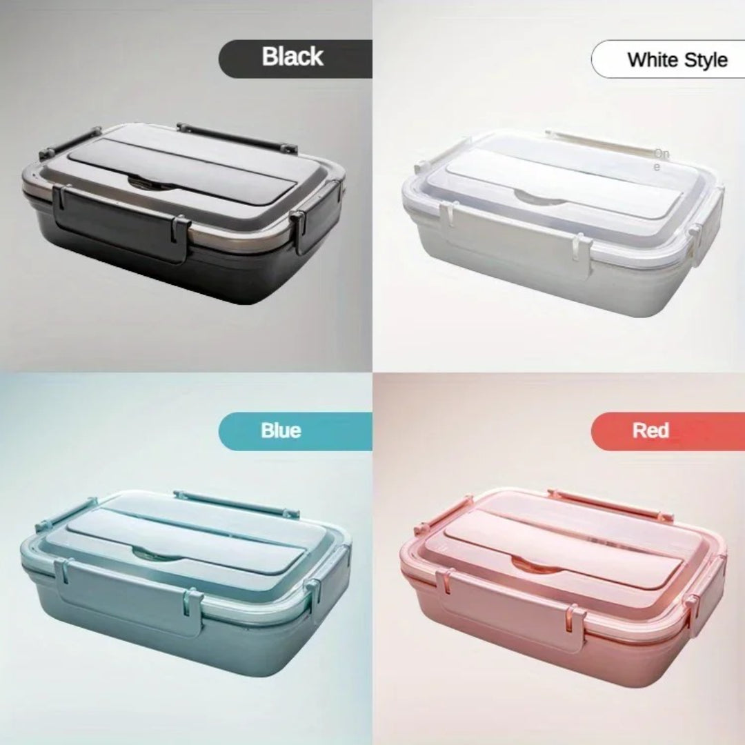 Lunchbox bento en acier inoxydable en cours d'utilisation