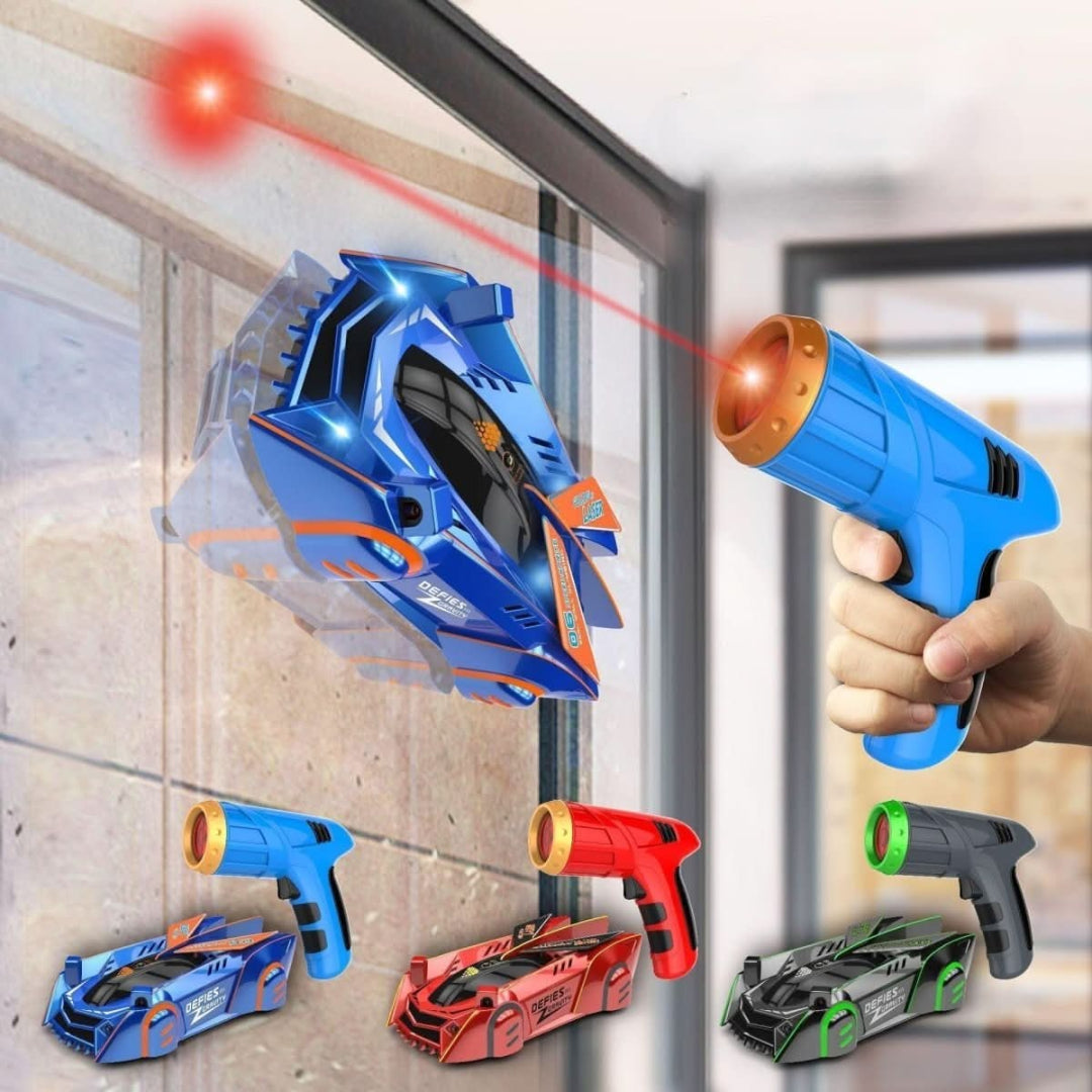 Voiture RC grimpe-murs avec sa télécommande laser