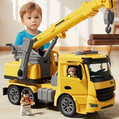 Grue de chantier jouet jaune