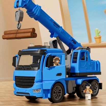 Grue de chantier jouet en situation de jeu