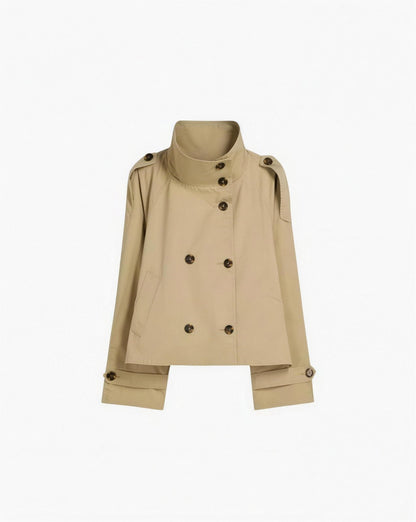 Blazer femme trench-fit kaki