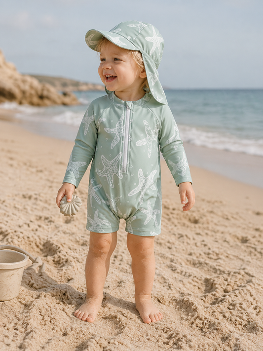 Maillot de Bain Anti-UV Bébé Motif Tortues UPF50+
