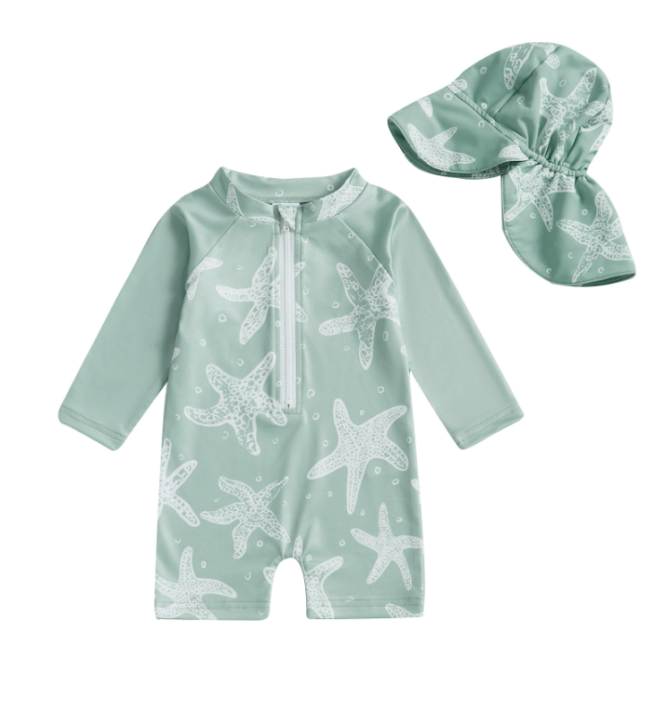 Maillot de Bain Anti-UV Bébé avec Chapeau