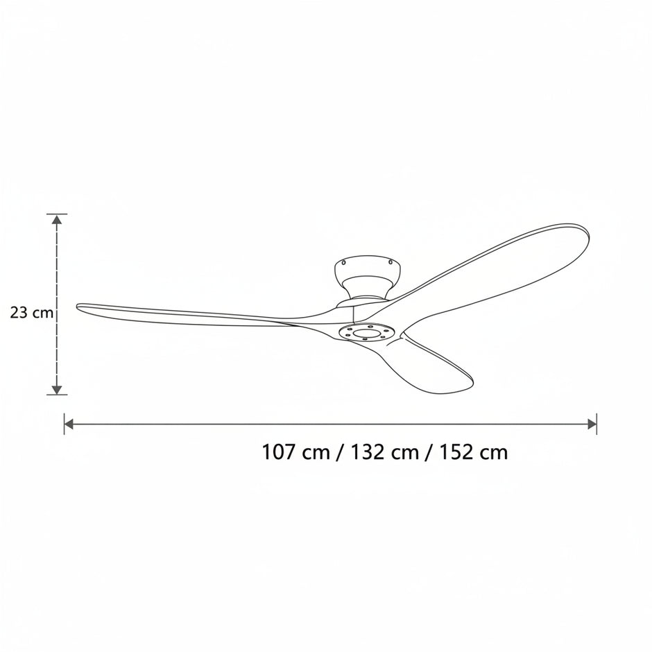 Ventilateur de Plafond Bois Massif & LED