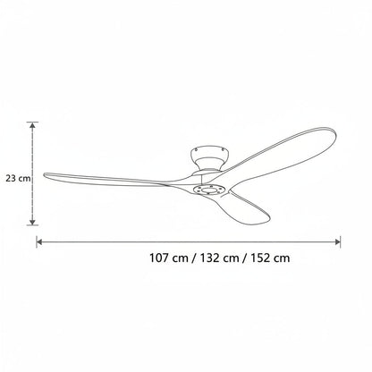 Ventilateur de Plafond Bois Massif & LED