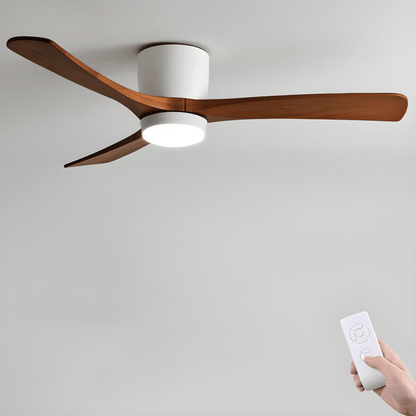Ventilateur de Plafond Silencieux en Bois d'Érable – Élégance Scandinave, Confort Optimal