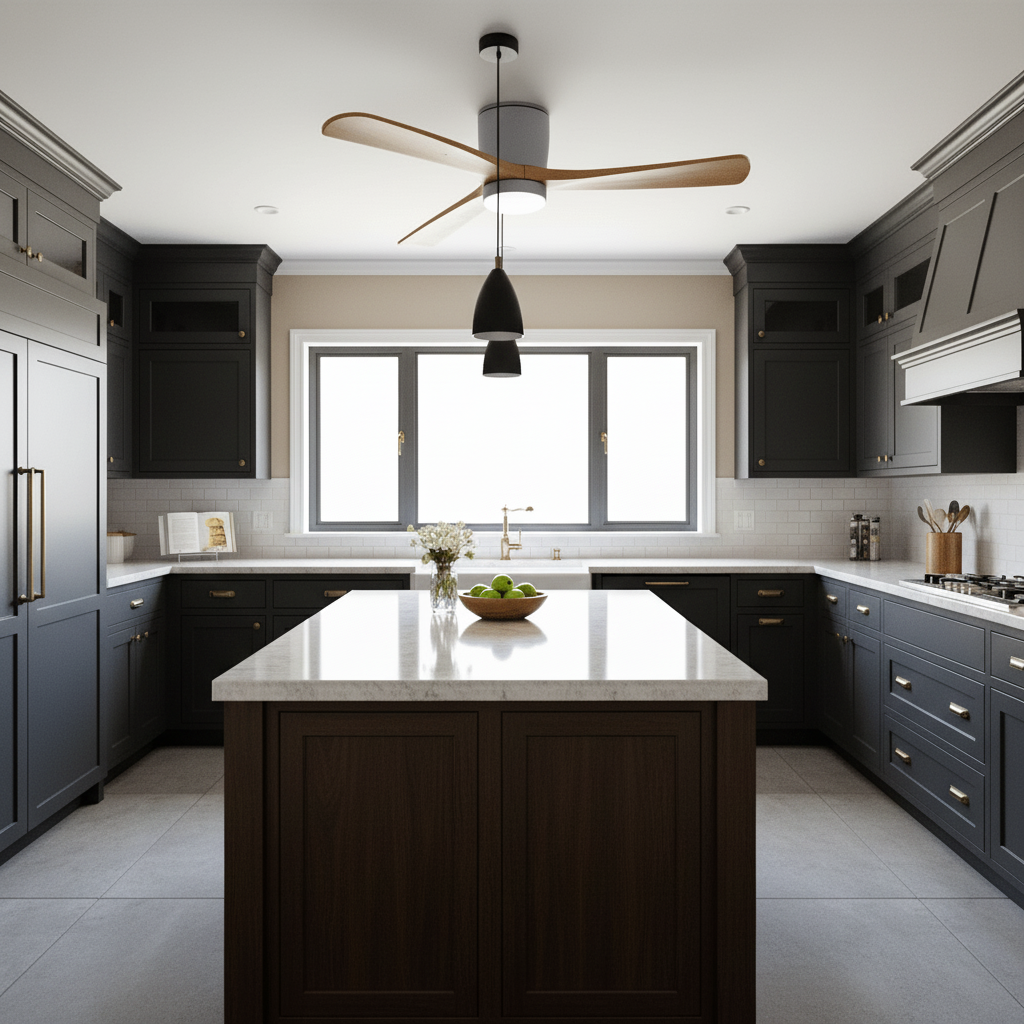 Ventilateur de Plafond Silencieux en Bois d'Érable – Élégance Scandinave, Confort Optimal