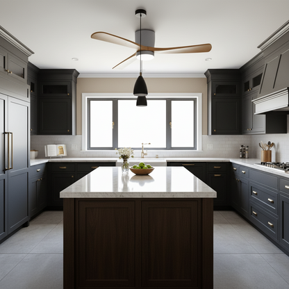 Ventilateur de Plafond Silencieux en Bois d'Érable – Élégance Scandinave, Confort Optimal