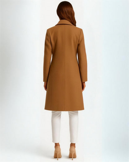 Manteau long élégant femme - noir