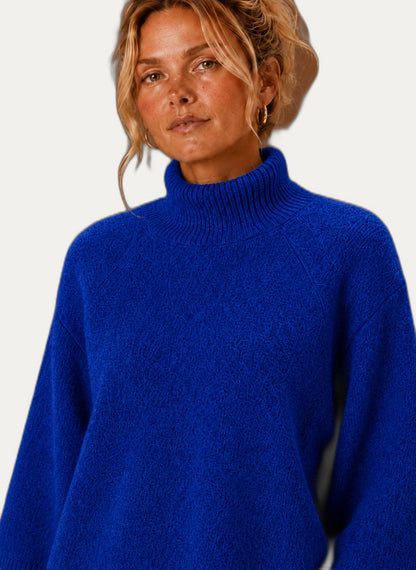 Pullover femme coloris bleu