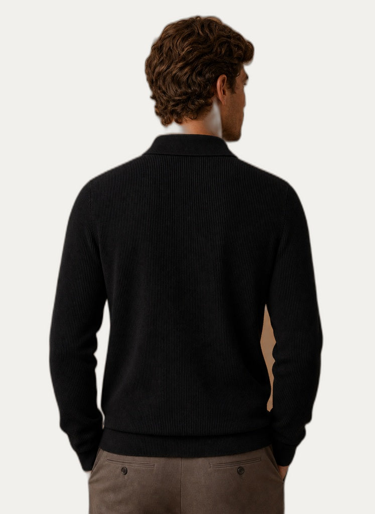 Cardigan homme, vue de dos