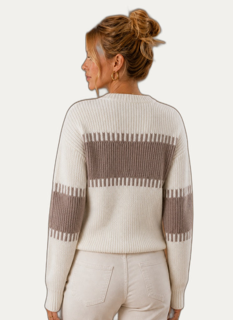 Pullover femme blanc, vue de dos