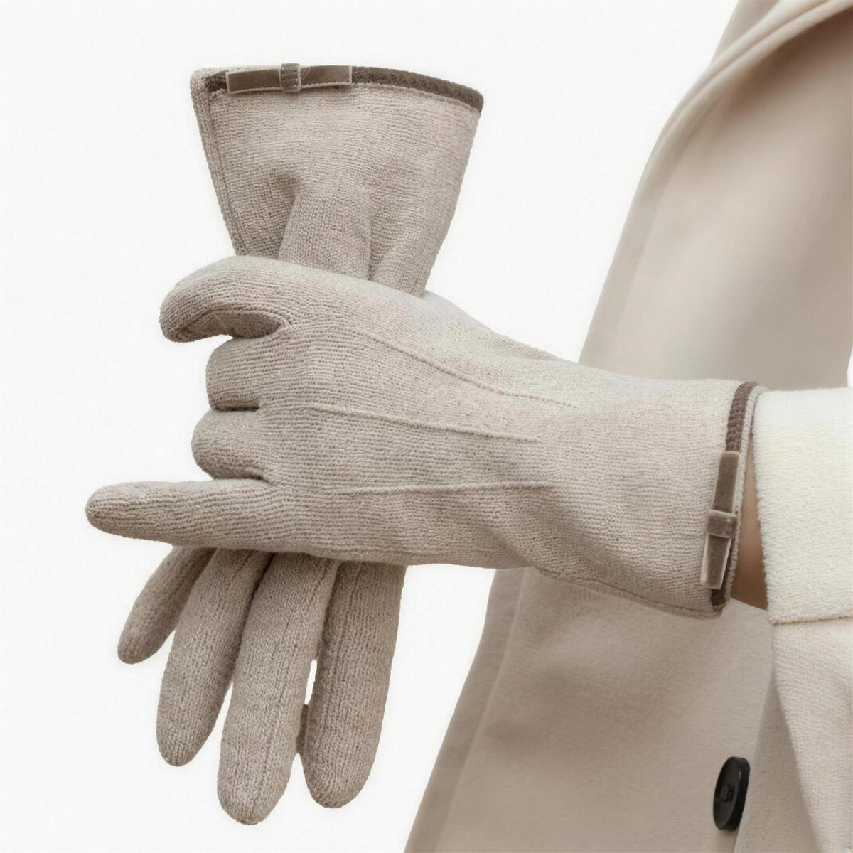 Gants femme en maille douce type cachemire, vue d'ensemble des coloris disponibles