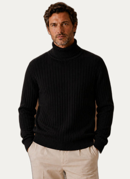Pullover col rond homme, vue de profil