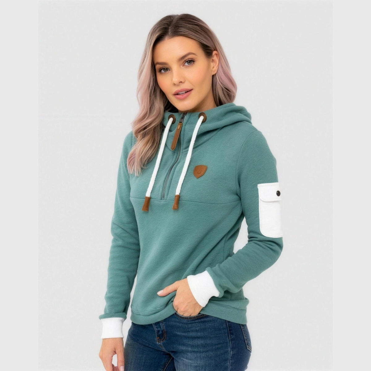 Sweat à Capuche Femme Zippé