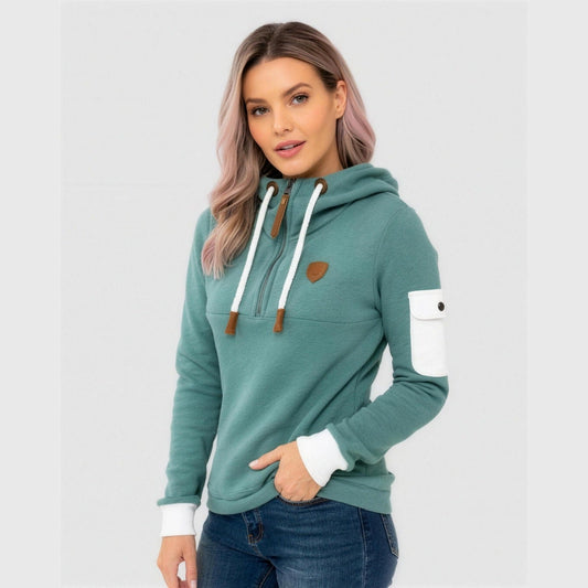 Sweat à Capuche Femme Zippé