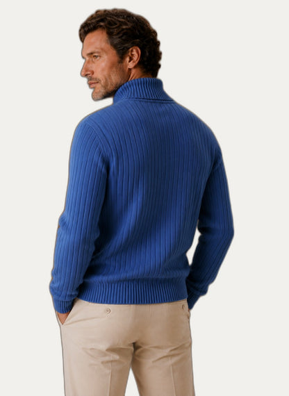 Pullover col rond homme, porté sous une veste