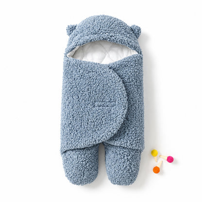 Gigoteuse enveloppante bébé en bleu