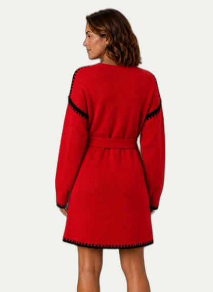 Robe en pulls femme, vue de dos
