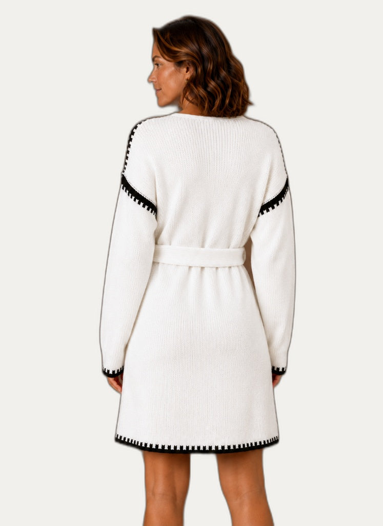 Robe en pulls femme coloris gris