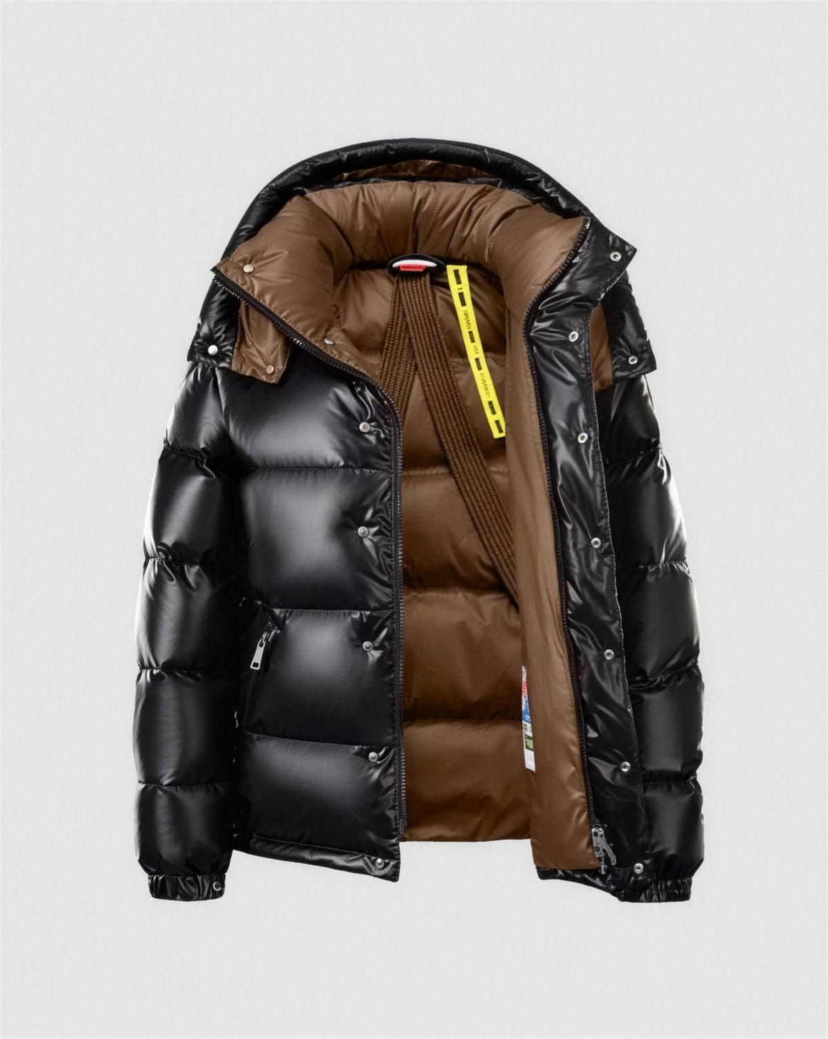 Doudoune homme capuche marron