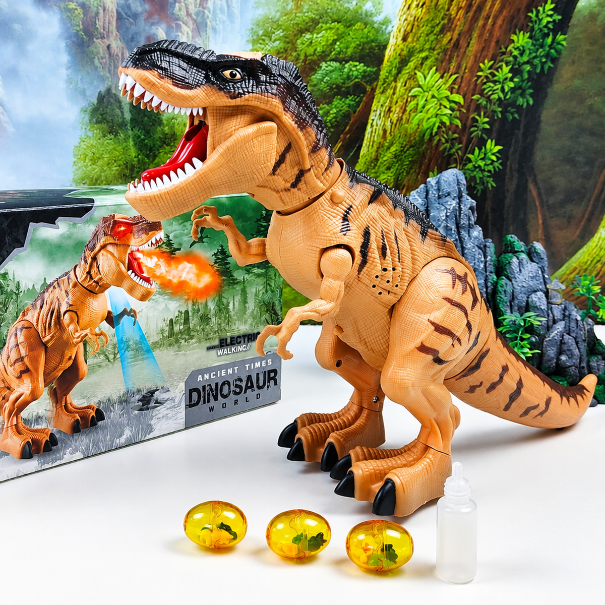 Détail des pattes et du mécanisme de marche du dinosaure robot