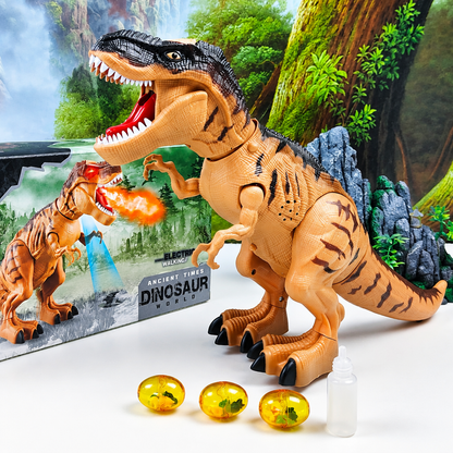 Détail des pattes et du mécanisme de marche du dinosaure robot