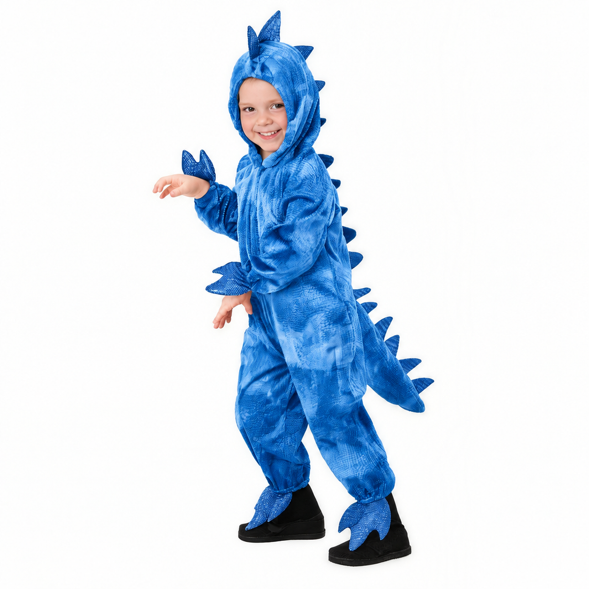Costume de dinosaure pour enfants, coloris bleu