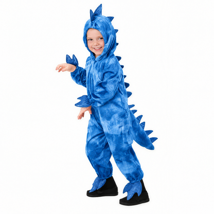 Costume de dinosaure pour enfants, coloris bleu