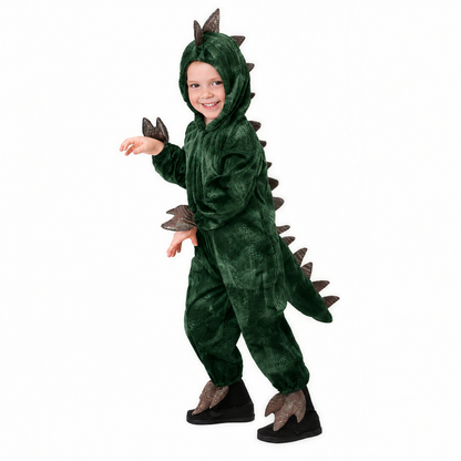 Costume de dinosaure pour enfants, coloris vert foncé