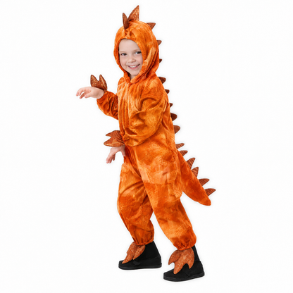 Costume de dinosaure pour enfants, coloris orange