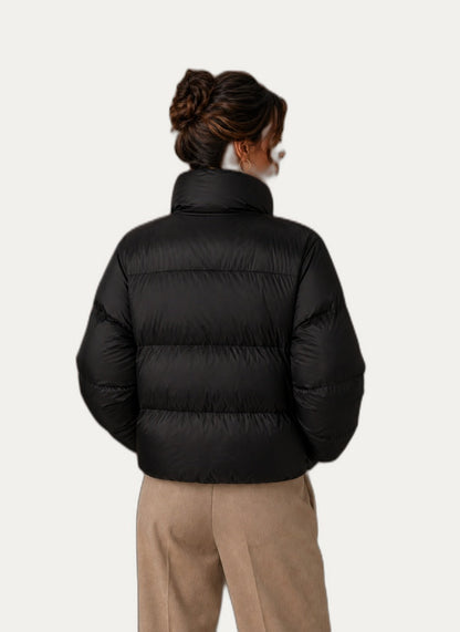 Veste hivernale matelassée femme, détail des manches longues