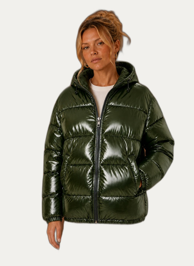 Veste hivernale gonflable femme coloris rouge bordeaux