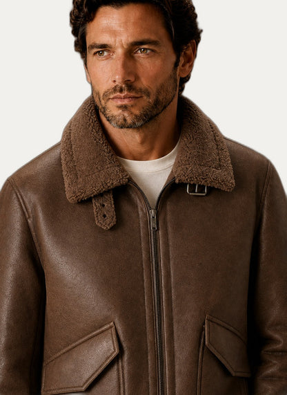 Manteau d'hiver épais homme, vue de dos