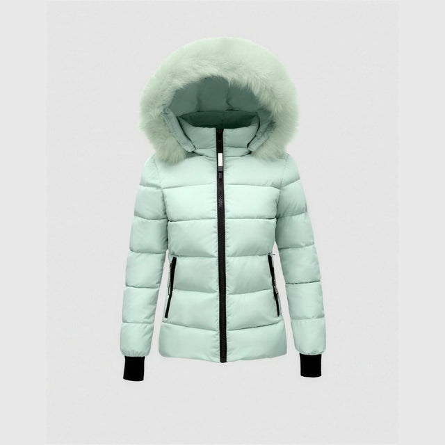 Doudoune Femme Capuche Fausse Fourrure