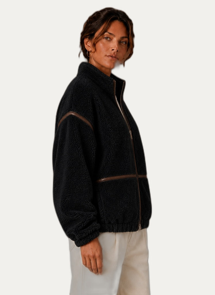Veste Sherpa femme coloris marron