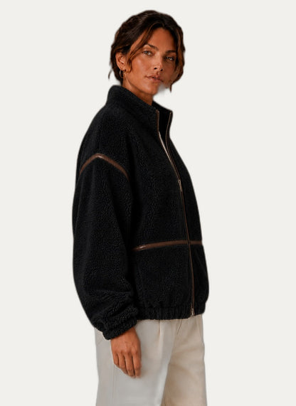 Veste Sherpa femme coloris marron