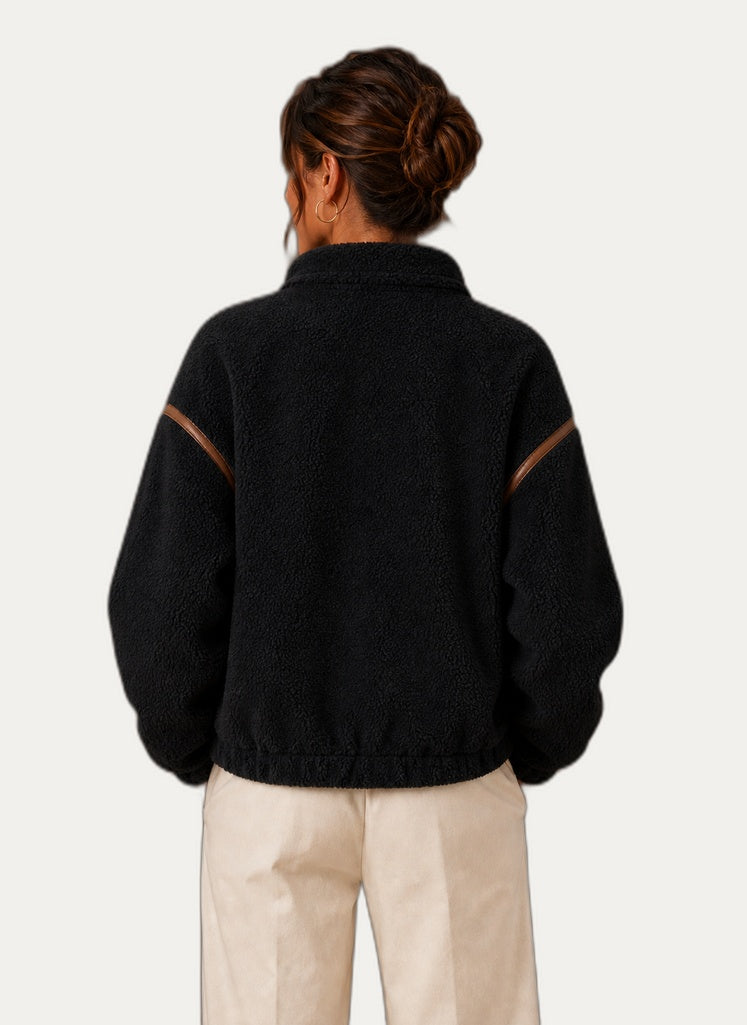 Veste Sherpa femme coloris blanc