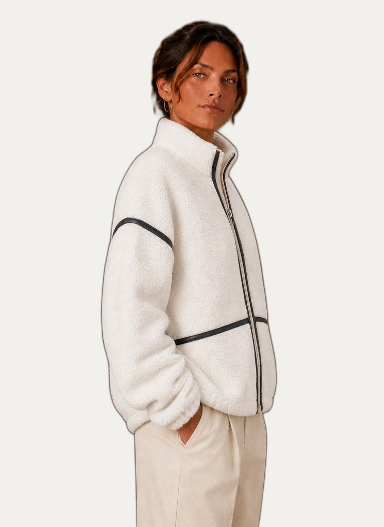 Veste Sherpa femme, détail des poches